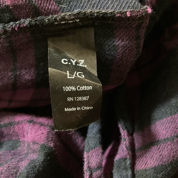 Black and purple flannel pants - Picture 3 of 3